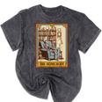 Introvert Homebody Awkward Skeleton The Homebody Tarot Card Mineral Wash Tshirts Mineral Black
