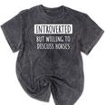 Introvert Introverted But Willing To Discuss Horses Mineral Wash Tshirts Mineral Black