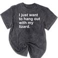 Introvert Lizard Owner Mineral Wash Tshirts Mineral Black