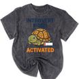 Introvert Mode Activated Low Social Battery Box Turtle Mineral Wash Tshirts Mineral Black Introvert Mode Activated Low Social Battery Box Turtle Mineral Wash Tshirts Mineral Black