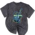 Introvert Music Lover Electric Guitar Rock Mineral Wash Tshirts Mineral Black