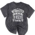 Introvert Quote Introverted But Willing To Discuss Anime Mineral Wash Tshirts Mineral Black
