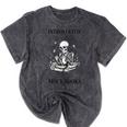 Introvert Read Spicy Books Lover Bookworm Skeleton Reading Mineral Wash Tshirts Mineral Black