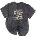 Introvert Recharging I Peopled Too Much Today Mineral Wash Tshirts Mineral Black