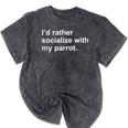 Introvert Sarcasm I'd Rather Socialize With My Parrot Mineral Wash Tshirts Mineral Black Introvert Sarcasm I'd Rather Socialize With My Parrot Mineral Wash Tshirts Mineral Black