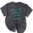 Introvert But Willing To Discuss Camping Mineral Wash Tshirts Mineral Black