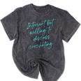 Introvert But Willing To Discuss Crocheting Mineral Wash Tshirts Mineral Black