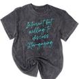 Introvert But Willing To Discuss Star-Gazing Mineral Wash Tshirts Mineral Black