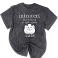 Introvert But Willing To Talk About Cats Mineral Wash Tshirts Mineral Black Introvert But Willing To Talk About Cats Mineral Wash Tshirts Mineral Black