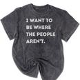 Introverted Non Social Independent Women Men Mineral Wash Tshirts Mineral Black Introverted Non Social Independent Women Men Mineral Wash Tshirts Mineral Black