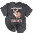 Introverted Rabbits Bunny Lover Rabbit Introvert Mineral Wash Tshirts Mineral Black