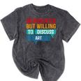 Introverted But Willing To Discuss Art Mineral Wash Tshirts Mineral Black
