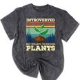 Introverted But Willing To Discuss Plants Mineral Wash Tshirts Mineral Black