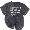 Introverted But Willing To Discuss Rugby Player Introverts Mineral Wash Tshirts Mineral Black