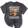 Introverted But Willing To Discuss Sourdough Vintage Baking Mineral Wash Tshirts Mineral Black