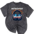 Introvert's Best Friend Noise-Canceling Headphones Mineral Wash Tshirts Mineral Black
