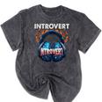 Introvert's Best Friend Noise-Canceling Headphones Mineral Wash Tshirts Mineral Black