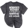 Introverts Unite Quiet Observer Introverted Antisocial Mineral Wash Tshirts Mineral Black