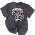 Introverts Unite Quirky Solitude Mineral Wash Tshirts Mineral Black