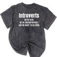 Introverts We'Re Here We'Re Uncomfortable Humor Sarcastic Mineral Wash Tshirts Mineral Black Introverts We'Re Here We'Re Uncomfortable Humor Sarcastic Mineral Wash Tshirts Mineral Black