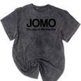 JOMO Joy Of Missing Out Fomo Fear Cozy Introvert Joke Mineral Wash Tshirts Mineral Black