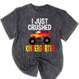 I Just Crushed Kindergarten Monster Graduation Shirt Mineral Wash Tshirts Mineral Black