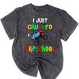 I Just Crushed Preschool Monster Graduation Mineral Wash Tshirts Mineral Black