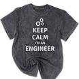 Keep Calm I'm An Engineer Engineer Graduation Mineral Wash Tshirts Mineral Black