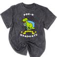 Kids Dinosaur Pre-K Graduation TShirt Kids Preschool Graduation Mineral Wash Tshirts Mineral Black