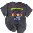 Kids Kindergarten Graduation Graduate Shirt Mineral Wash Tshirts Mineral Black