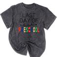 Kids Last Day Of Preschool Graduation Mineral Wash Tshirts Mineral Black