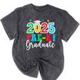 Kids Pre-K Graduate 2025 Preschool Graduation Class Of 2025 Kids Mineral Wash Tshirts Mineral Black