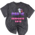 Kids Kids Pre-K PreSchool Unicorn Graduation T Shirt Mineral Wash Tshirts Mineral Black