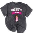 Kids Princess Girl Preschool Graduate 2018 Graduation Pre-K Mineral Wash Tshirts Mineral Black