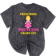 Kids Princess Graduate Prek Preschool Graduation Tshirt For Girls Mineral Wash Tshirts Mineral Black
