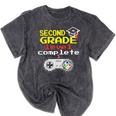 Kids Second Grade Graduation Video Game Shirt Mineral Wash Tshirts Mineral Black
