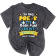 Kids So Long Pre-K Graduation 2025 School Kindergarten Here Come Mineral Wash Tshirts Mineral Black