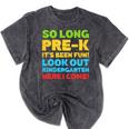 Kids So Long PRE-K It's Been Fun Shirt Boy Girl Graduation Mineral Wash Tshirts Mineral Black