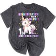 Kindergarten Graduation Unicorn Kindergarten Graduate Girls Mineral Wash Tshirts Mineral Black