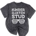 Kindergarten Stud Shirt Girl Boy Back To School Graduation Mineral Wash Tshirts Mineral Black