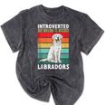 Labrador Retriever Introvert White Lab Mineral Wash Tshirts Mineral Black