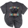 Last Day Of School Autograph 2nd Grade Graduation Boys Girls Mineral Wash Tshirts Mineral Black