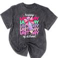 Last Day Of School Shirt Coquette Bow School Graduation Mineral Wash Tshirts Mineral Black