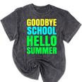 Last Day Of School Shirt Teacher Tee Graduation Mineral Wash Tshirts Mineral Black