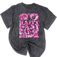Last Day Of School Teacher Students School Graduation Groovy Mineral Wash Tshirts Mineral Black