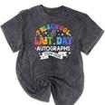 Last Day Of School Year 2025 Preschool Autograph Graduation Mineral Wash Tshirts Mineral Black
