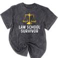 Law School Survivor Humor Law School Graduation Quote Mineral Wash Tshirts Mineral Black
