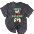 Level Complete Jr High School Graduation Grad Slogan T Shirt Mineral Wash Tshirts Mineral Black