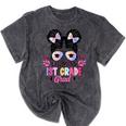 Lil Miss 1st Grade Grad Graduation Last Day Of 1st Grade Mineral Wash Tshirts Mineral Black