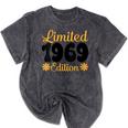 Limited 1969 Edition Retro Nostalgia Art Mineral Wash Tshirts Mineral Black